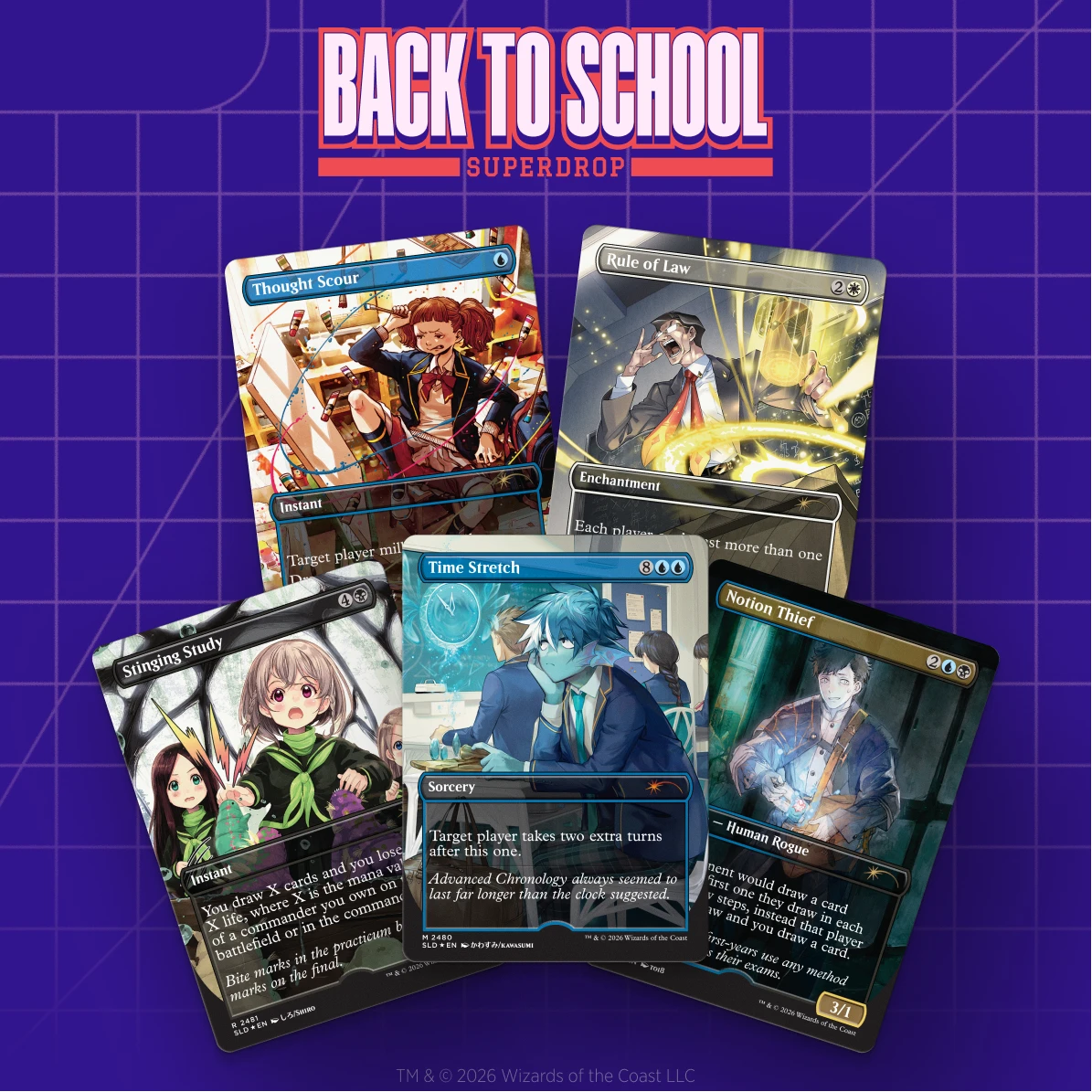 Magic the Gathering X Secret Lair | "Mahō Gakuin Seishun Hakusho — 魔法学院青春白書" (Non-Foil)