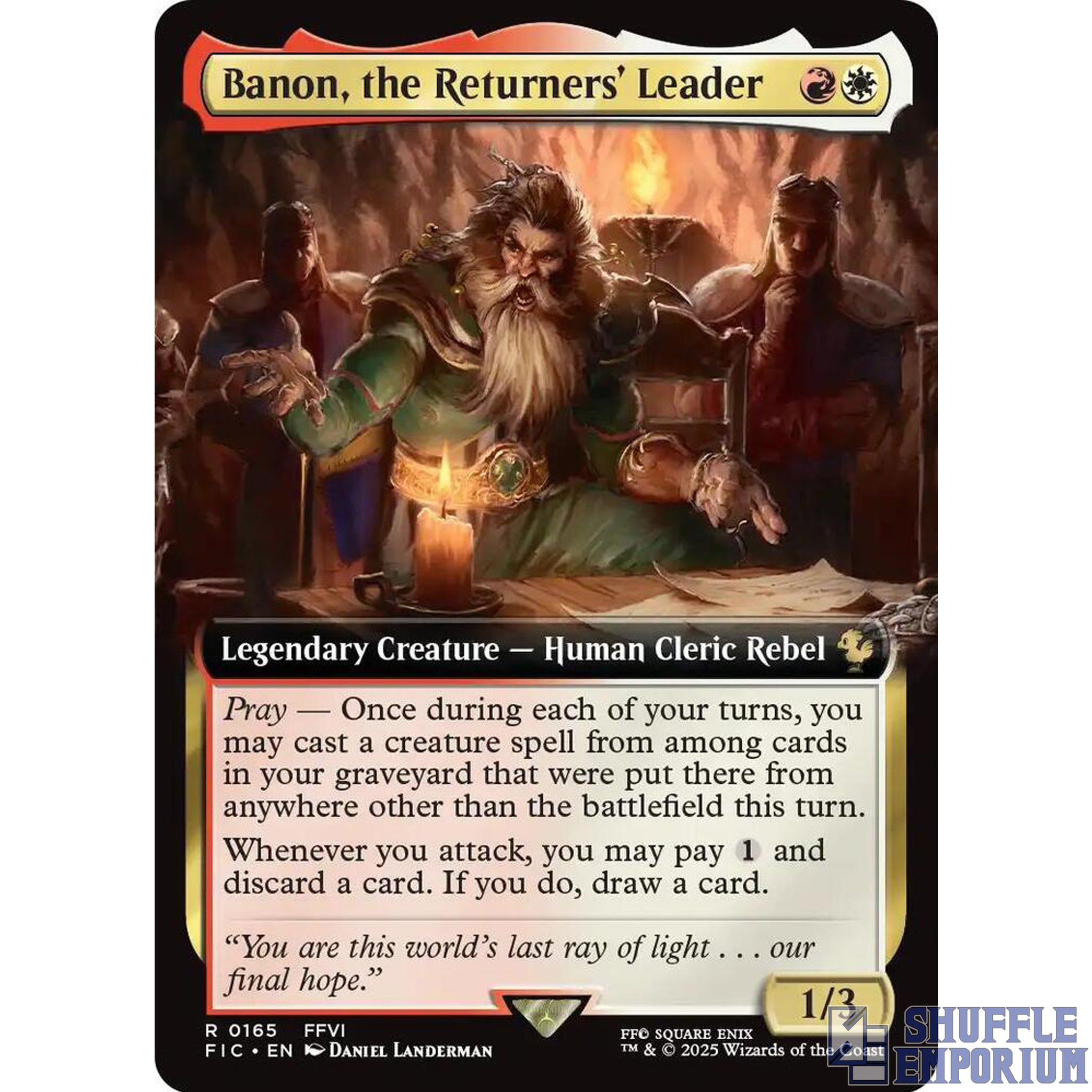 Banon, the Returners' Leader (Extended Art) - Commander: FINAL FANTASY (FIC)