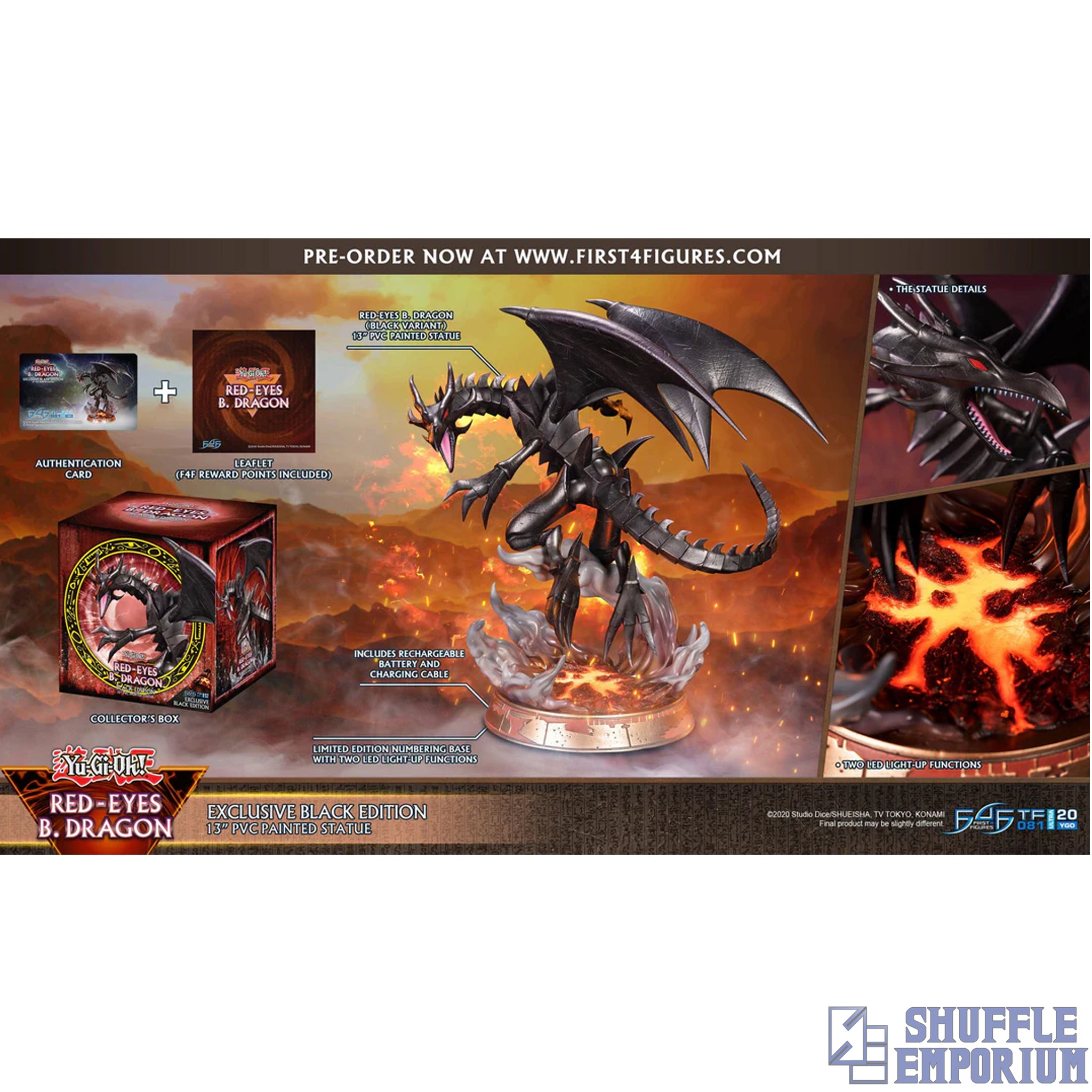 First4Figure: Yu-Gi-Oh! – Red-Eyes B. Dragon (Exclusive Black Edition)