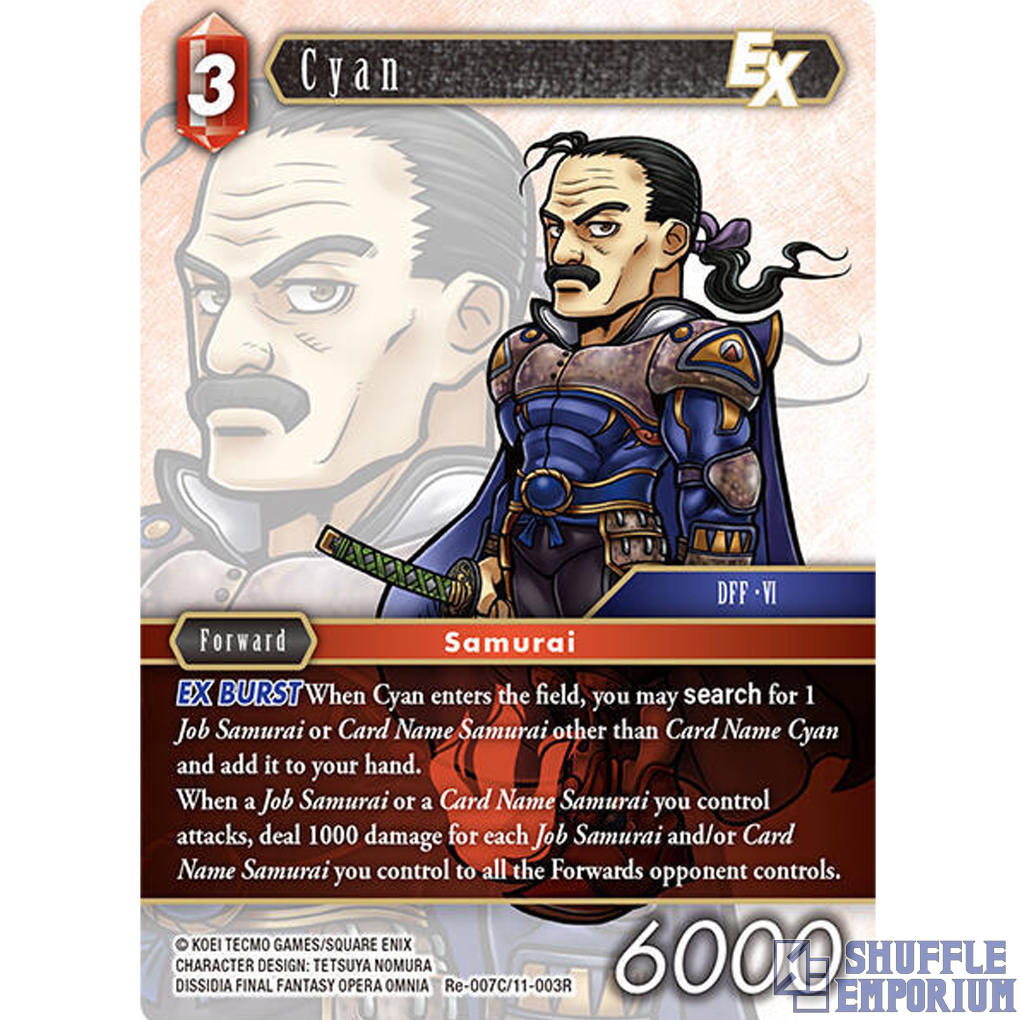 Final Fantasy TCG: Cyan EX [Re-007C/11-003R]