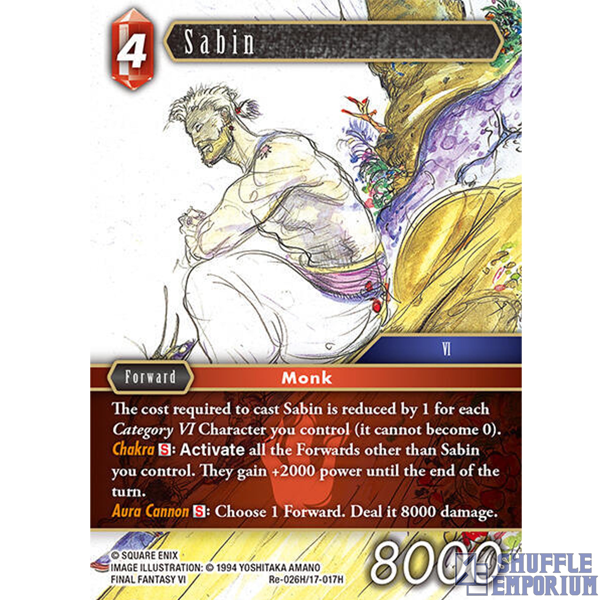 Final Fantasy TCG: Sabin [Re-026H/17-017H]