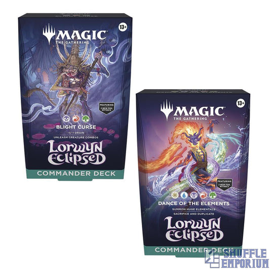 Magic: The Gathering -  Lorwyn Eclipsed: Commander Decks | Blight Curse & Dance of the Elements.