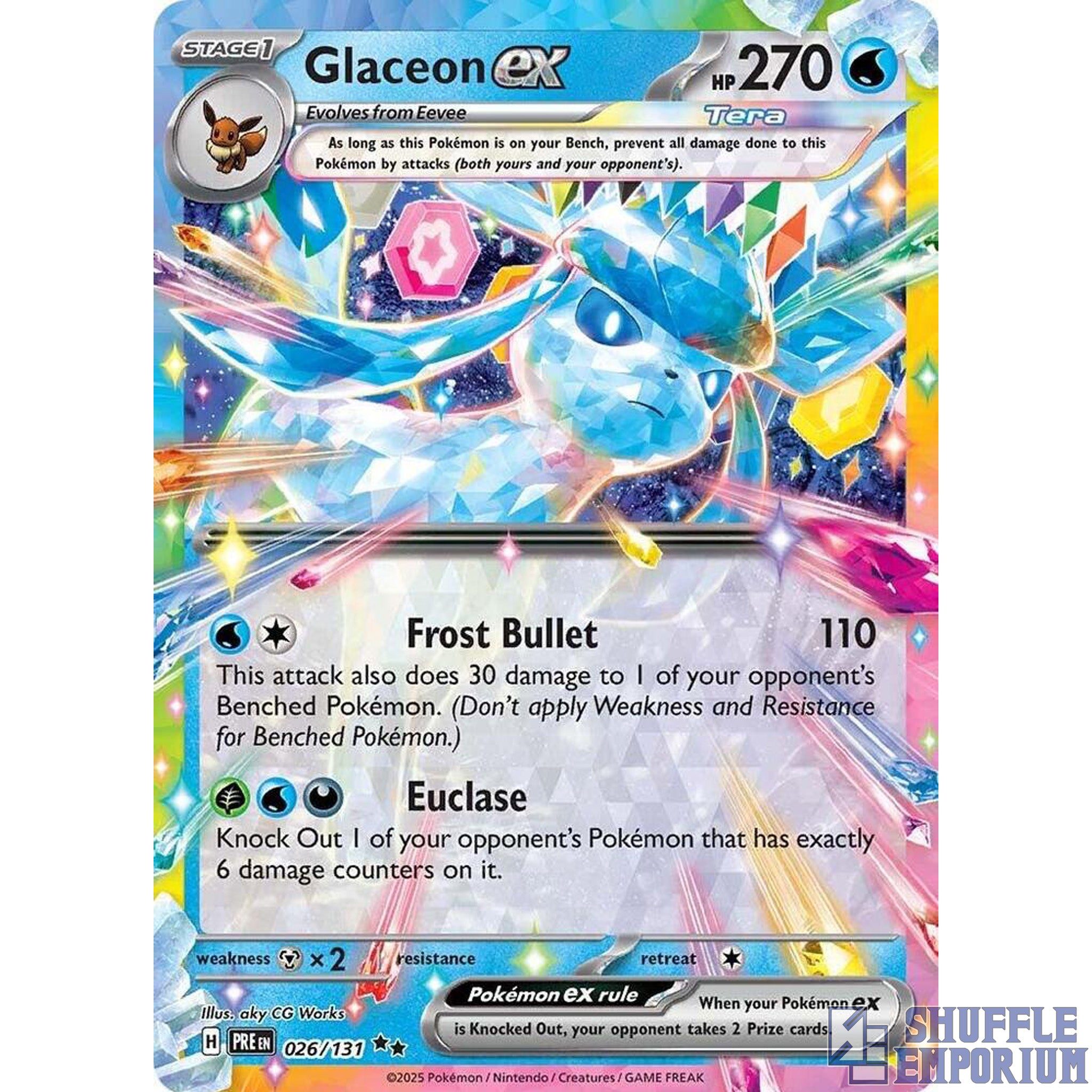 Pokemon TCG: SV: Prismatic Evolutions (PRE) "Glaceon ex" - 026/131