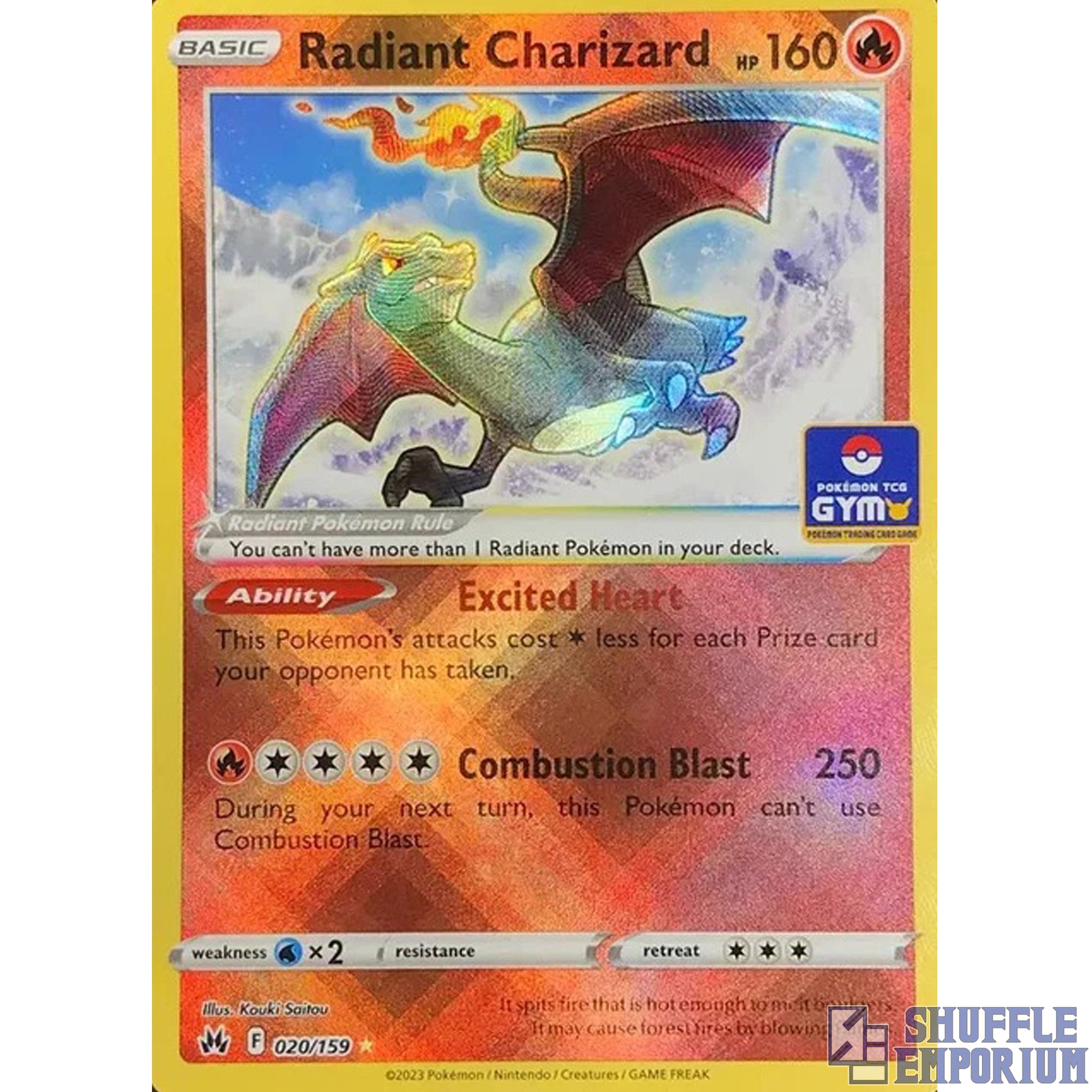 Radiant Charizard ASIA EXCLUSIVE Gym Stamp Promo [020/159]