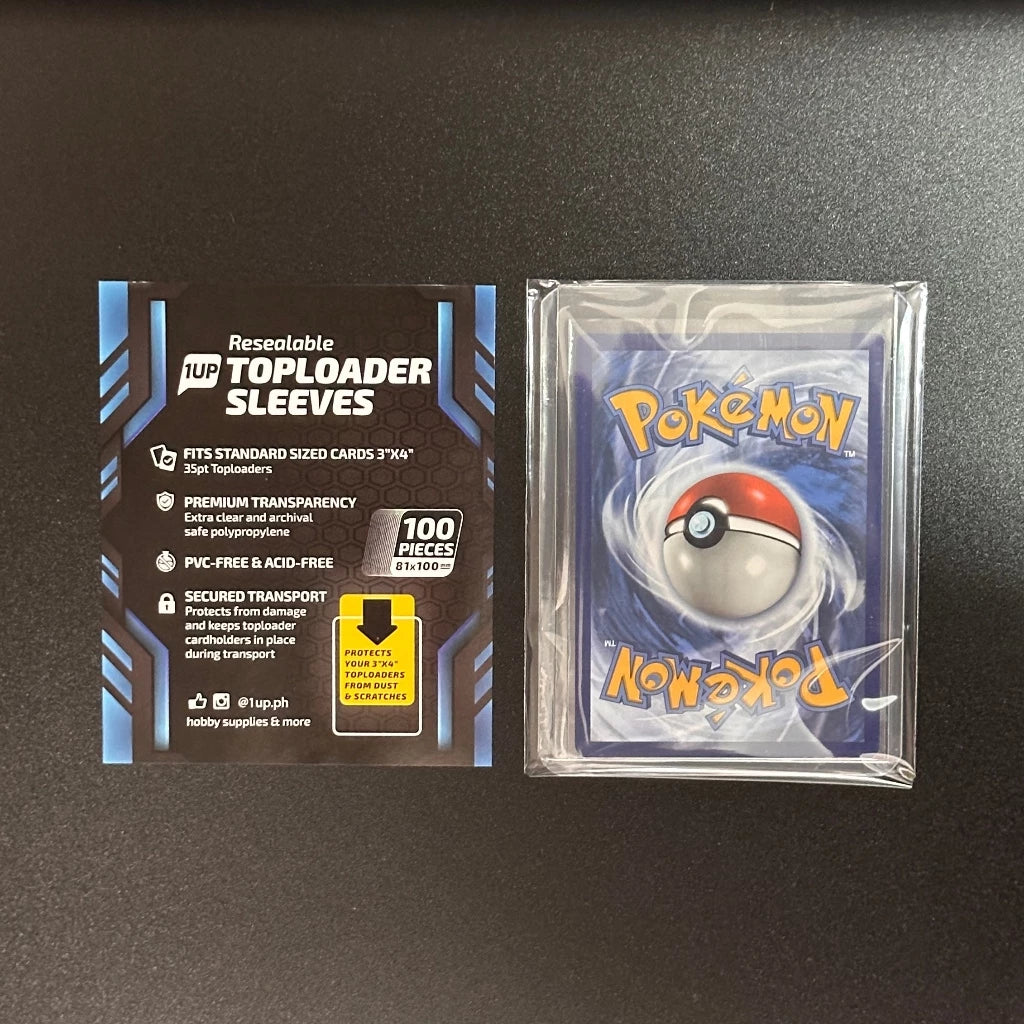 1Up: Toploader Sleeves | Resealable | 100 Pieces